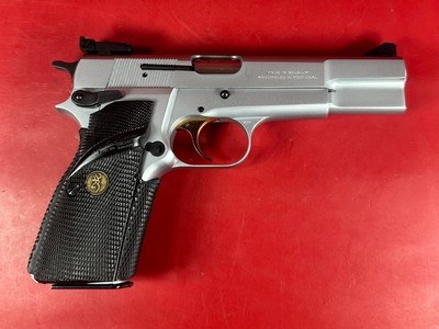 1995 Browning Hi power, Silver Chrome, Gold Trigger, Adj Sights, 9mm 2-13rd - Image 12 of 14
