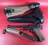WWI 1917 DWM P08 Artillery Luger. STOCK, 2 mags TOOLS, HOLSTER 9mm Matching - Image 1 of 17