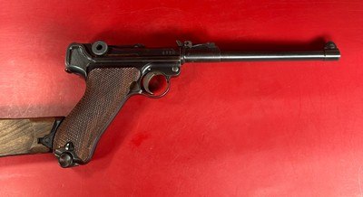 WWI 1917 DWM P08 Artillery Luger. STOCK, 2 mags TOOLS, HOLSTER 9mm Matching - Image 13 of 17
