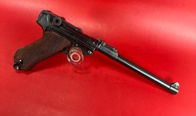 WWI 1917 DWM P08 Artillery Luger. STOCK, 2 mags TOOLS, HOLSTER 9mm Matching - Image 3 of 17