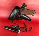 1917 German Erfurt P08 Luger 9mm Matching. Holster. Tool. 2 mags Excellent - Image 1 of 16