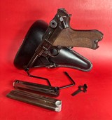 WWII 1938 Mauser P08 Luger S/42 9mm. Matching. Full Rig Excellent condition - Image 1 of 17
