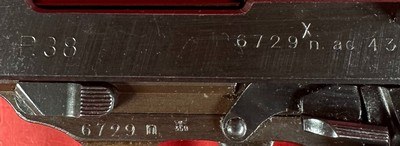WWII GERMAN 1944 Walther P38 AC43 9mm. 2 mags. Holster. Excellent Condition - Image 12 of 17