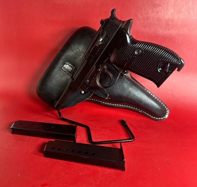 WWII GERMAN 1944 Walther P38 AC43 9mm. 2 mags. Holster. Excellent Condition - Image 1 of 17