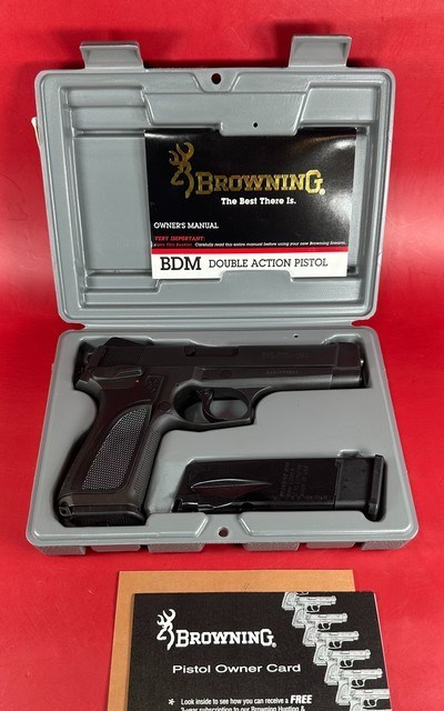 Browning BDM 9mm Original Case, Papers 2-10 rd mags Excellent Condition - Image 1 of 14