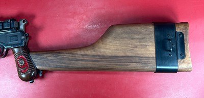 German Mauser C96 Broomhandle Red 9. 9mm luger. Excellent Condition. Rare - Image 18 of 21