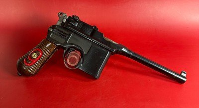 German Mauser C96 Broomhandle Red 9. 9mm luger. Excellent Condition. Rare - Image 3 of 21