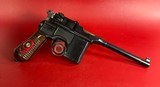 German Mauser C96 Broomhandle Red 9. 9mm luger. Excellent Condition. Rare - Image 3 of 21