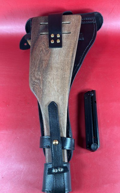 WWI 1917 DWM P08 Artillery Luger STOCK, 2 mags TOOLS, HOLSTER 9mm Excellent - Image 15 of 21