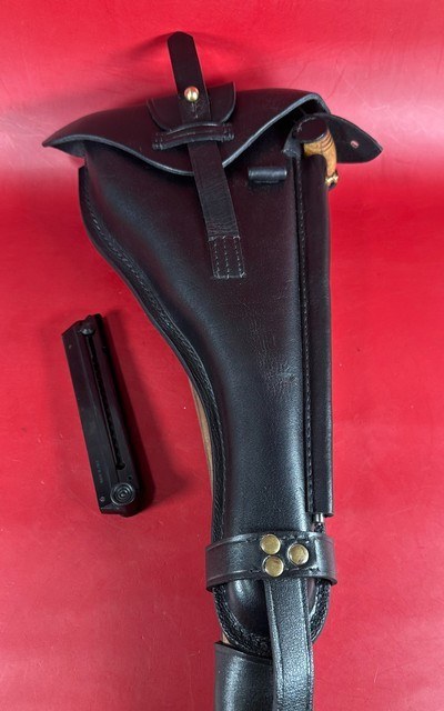 WWI 1917 DWM P08 Artillery Luger STOCK, 2 mags TOOLS, HOLSTER 9mm Excellent - Image 14 of 21