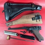 WWI 1917 DWM P08 Artillery Luger STOCK, 2 mags TOOLS, HOLSTER 9mm Excellent - Image 1 of 21