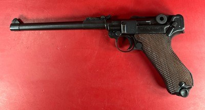 WWI 1917 DWM P08 Artillery Luger STOCK, 2 mags TOOLS, HOLSTER 9mm Excellent - Image 8 of 21