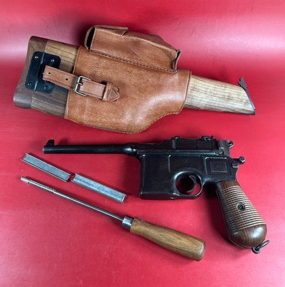 German Mauser Broomhandle 7.63x25mm C96, Stock Holster. Excellent Condition - Image 1 of 18