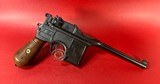 German Mauser Broomhandle 7.63x25mm C96, Stock Holster. Excellent Condition - Image 3 of 18