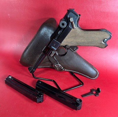 1937 Mauser P08 Luger Banner. 9mm. Holster 2 Mags Rare. Excellent Condition - Image 1 of 18