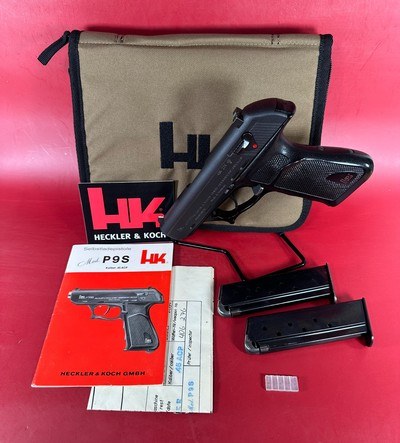 Heckler & Koch H&K P9S 45ACP. 2 mags. Extra Buffer. Case. Rare. Mint - Image 1 of 16