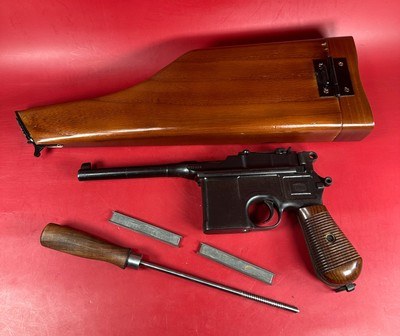 German Mauser Broomhandle 7.63x25mm C96, Stock. Excellent Condition - Image 1 of 19