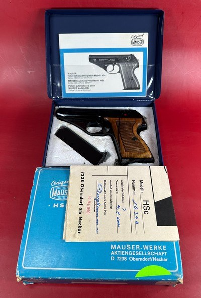 Mauser HSc .32 ACP. Original Box. Test Target. Manual. Excellent condition - Image 1 of 15