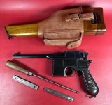 German Mauser Broomhandle 7.63x25mm C96, Stock Holster. Excellent Condition - Image 1 of 18