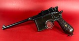 German Mauser Broomhandle 7.63x25mm C96, Stock Holster. Excellent Condition - Image 2 of 18