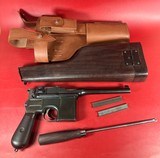 German Mauser Broomhandle 7.63x25mm C96, Stock Holster. Excellent Condition - Image 1 of 19