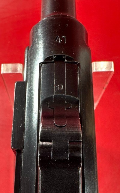 WWII 1941 Mauser P08 Luger BYF 9mm. Matching. Full rig. 2 Mags. Excellent - Image 8 of 18