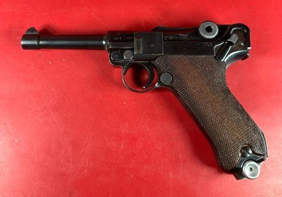 WWII 1941 Mauser P08 Luger BYF 9mm. Matching. Full rig. 2 Mags. Excellent - Image 12 of 18