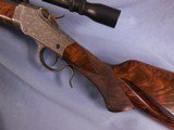 Winchester 1885, ACGG #24, 22 Hornet, take down model, Unertl 8X, Huey case/acc, Knickmeyer knife - 2 of 15