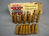 257 Roberts, Norma brass, Winchester ammo + brass. Totals 157 pieces + Winchester Bear Box. - 9 of 12