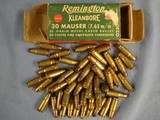 30 Mauser(7.63x25mm) Remington factory ammo. 188 rounds + 9 empties. All in factory boxes. Free shipping - 10 of 10