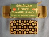 30 Mauser(7.63x25mm) Remington factory ammo. 188 rounds + 9 empties. All in factory boxes. Free shipping - 7 of 10
