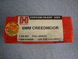 6mm Creedmoor, Hornady 2 die full length set, new, never used. Free shipping via Priority Mail. - 8 of 9