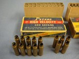 300 Savage brass, 29 pieces. In collectible Peters and Western grizzly bear boxes. Free USPS Priority Mail shipping. - 2 of 15