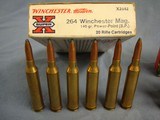 264 Winchester Magnum ammo. 140 grain, 18 Remington, 6 Winchester. Free shipping. - 2 of 7