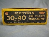 30-40 Krag, 18 rounds, vintage Peters 30USG 180 gr PSP Inner-Belted Bullet + box, + 1 Winchester round. Free UPS shipping. - 11 of 15