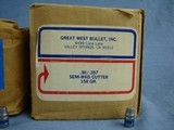 357-158 grain cast bullets.1-bx/500, 1-bx/415 = 915 bullets. Great West Bullet, Inc. Free shipping by USPS Priority Mail - 2 of 3