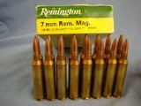 7mm Remington Magnum ammo. 9-Winchester 150 gr Power Point + 16-Remington 125 gr Core-Lokt. 25 rounds total. Free UPS shipping. - 2 of 6
