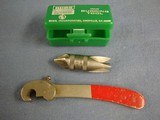 Lyman Ideal No. 55 powder measure, Ohaus 505 scale, RCBS: 2-burring tool, 10 shell holder, lead pot, pri pkt clnr, Berdan pri decap tool. Free Ship - 12 of 15