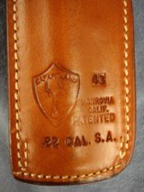 Safariland #43 leather holster, fits Ruger .22 Single Six, 6-1/2