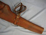 Lawrence 11L leather scoped rifle scabbard with roll over flap. Exc cond. Free shipping. - 4 of 10