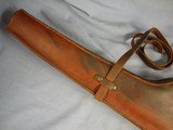 Lawrence 11L leather scoped rifle scabbard with roll over flap. Exc cond. Free shipping. - 8 of 10