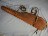 Lawrence 11L leather scoped rifle scabbard with roll over flap. Exc cond. Free shipping. - 5 of 10