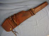 Lawrence 11L leather scoped rifle scabbard with roll over flap. Exc cond. Free shipping. - 1 of 10