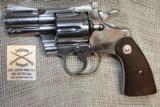 Colt Python, .357 Magnum, 2-½” bbl, factory nickel mfg 1965. - 1 of 13