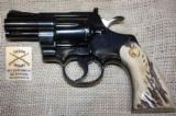 Colt Python, 357 Mag 2.5” bbl, blue, stag grips - 1 of 9
