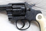Colt Officers Model Target .38 "B" Engraved Pearl Grips - 3 of 17
