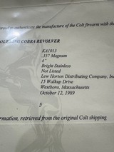 Colt King Cobra from 1989 Bright Stainless 4 inch - 16 of 17