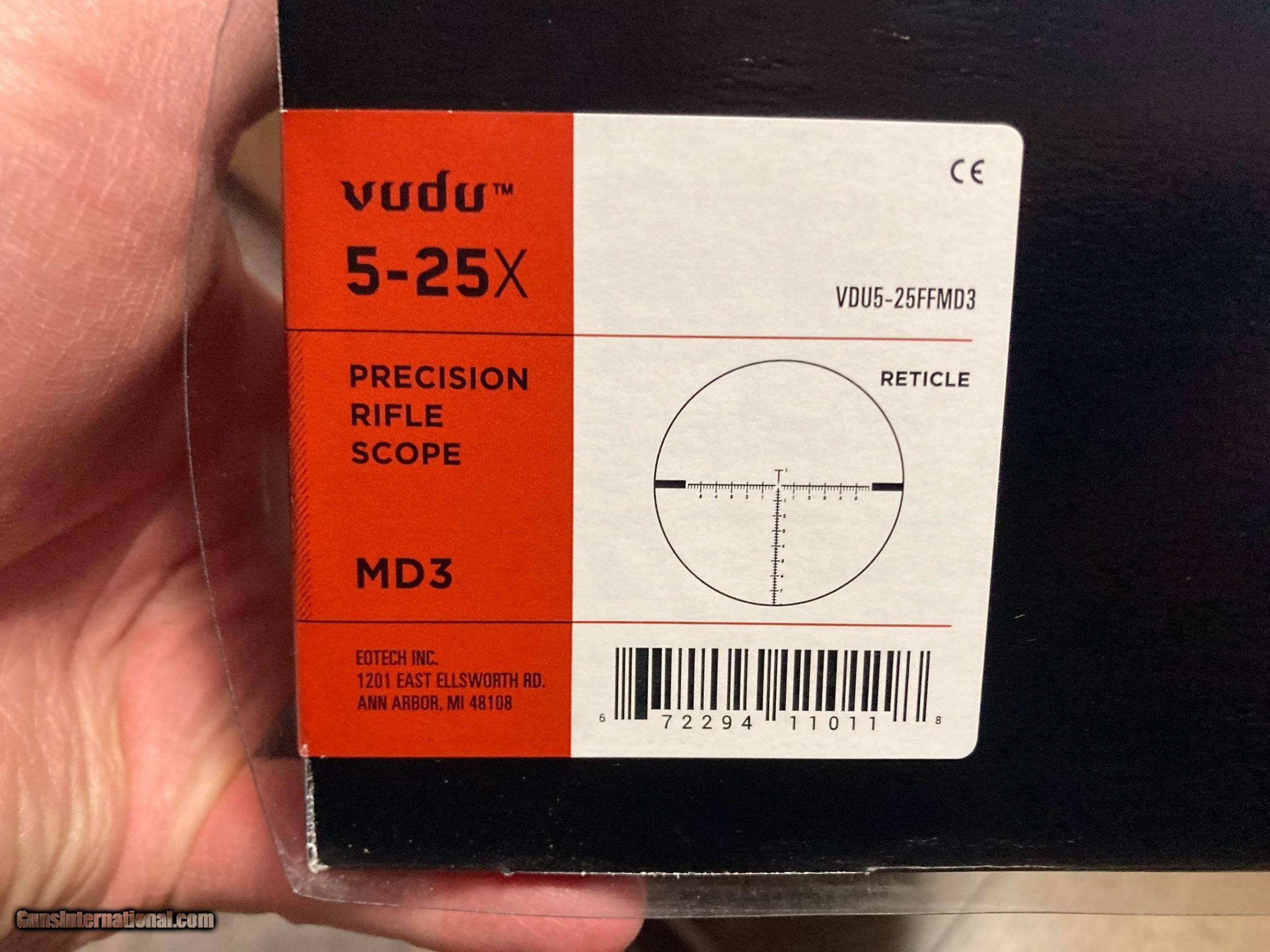New in box Eotech Vudu 525 FFP scope model VDU525FFMD3