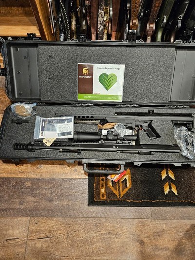 Barrett M107A1 50BMG International Military Contract Overrun 10rd Rifle w/ Leupold Mark 5 HD Scope, Black Cerakote - BAR19600 - Image 1 of 6