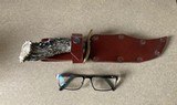 AMISH MADECUSTOM BOWIE KNIFE WITH LEATHER SHEATH - 7 of 9
